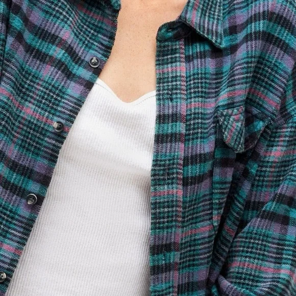 BDG Dani Oversized Plaid Shirt - Picture 3 of 9